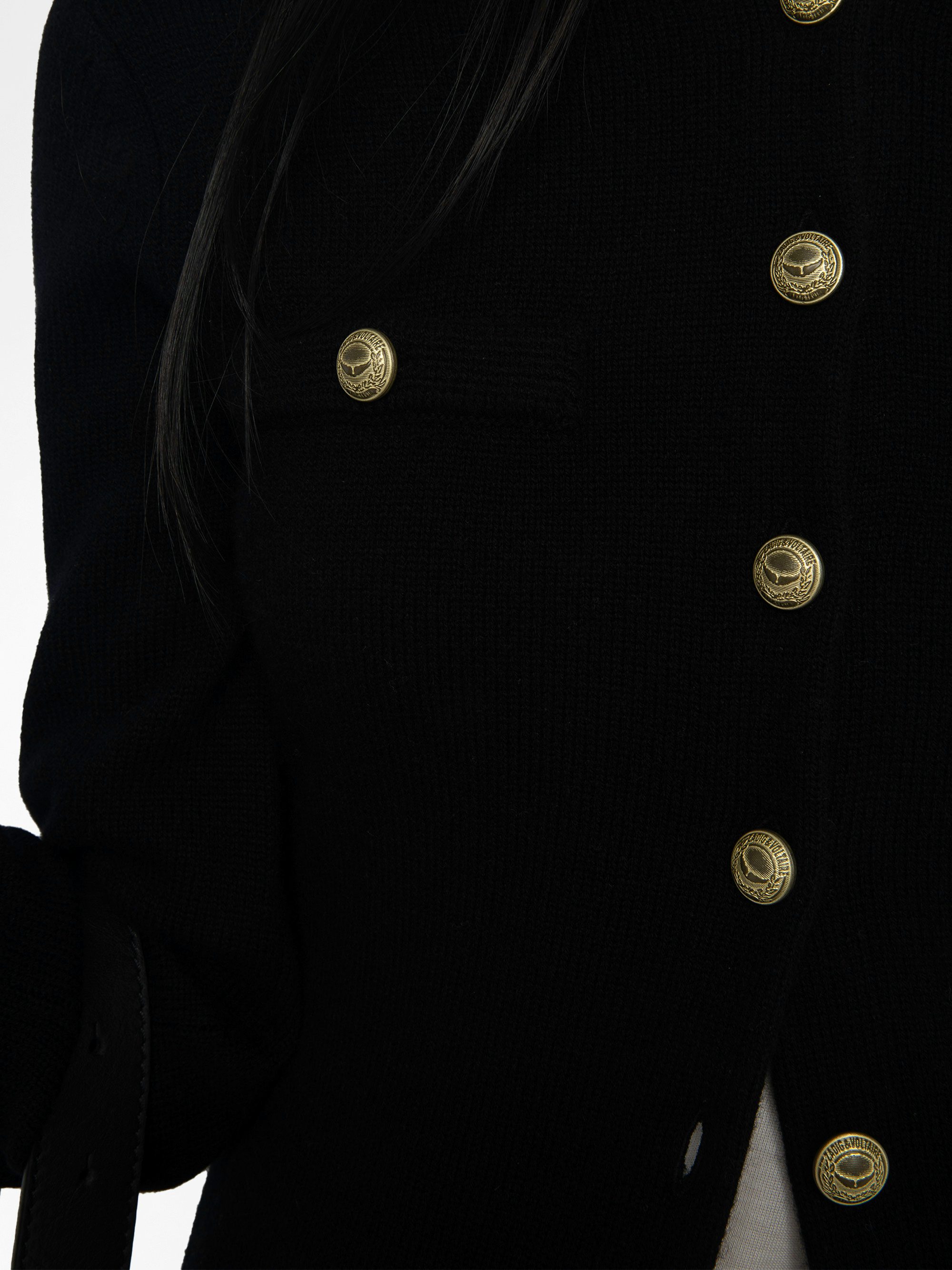 Cardigan Lucy - Buttoned cardigan jacket with patch pockets.